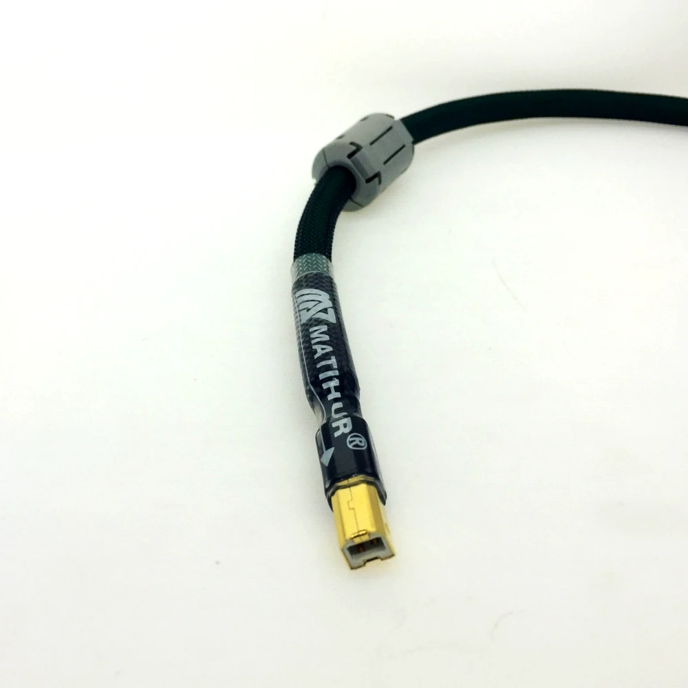 Hi-fi из чистой меди matihur 4-х ядерный с серебряным покрытием USB кабель A-B a B цифровой