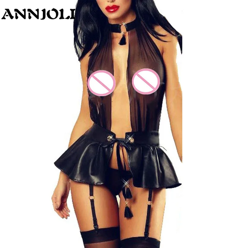 Annjoly латексное Эротическое платье сексуальное женское белье ролевая игра