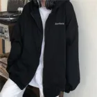 Толстовка Женская на молнии, в стиле Харадзюку, однотонная