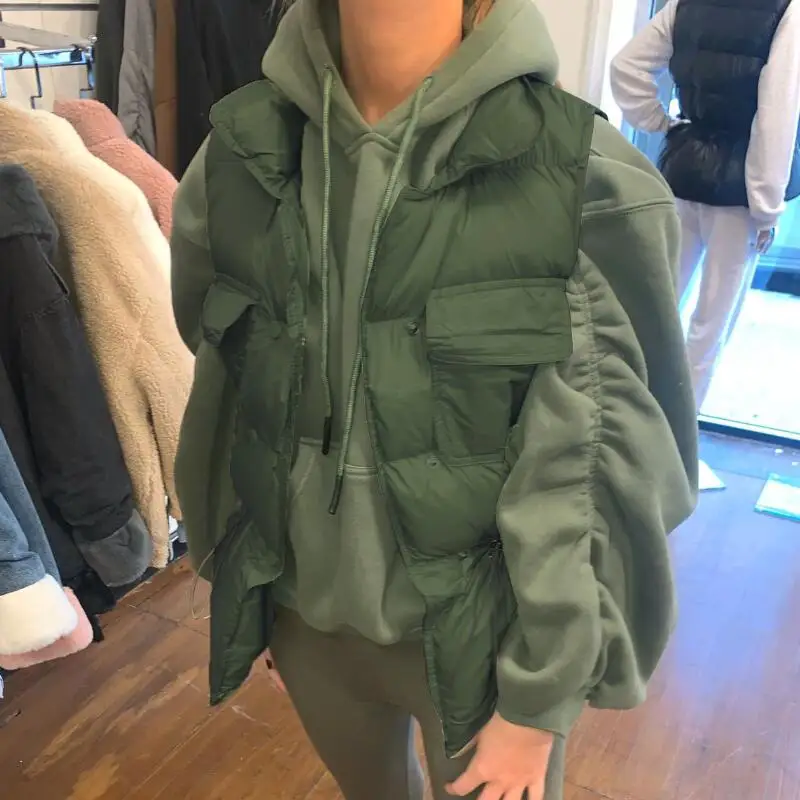 Ульсветильник зимний жилет для женщин короткое боди ветрозащитсветильник