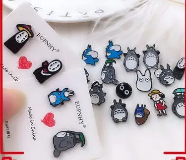 Новинка 12 пар классических мультяшных милых сережек в стиле м/ф Мой сосед Тоторо