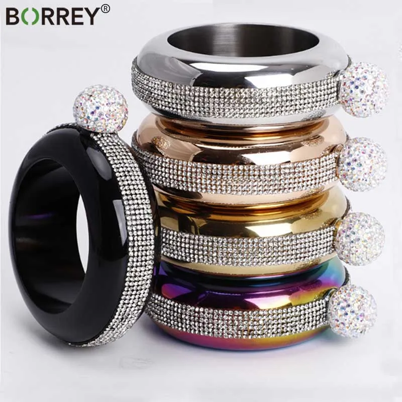Borrey Draagbare Met Diamanten Armband Roestvrij Stalen Ronde Heupfles Wijn 3.5Oz/100Ml Whiskey Vodka Alcohol Flagon drinkware