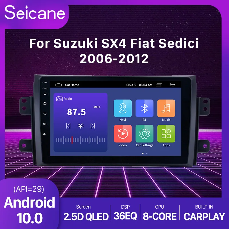 

Seicane 2din Car Multimedia Player Android 10.0 API 29 4GB+64GB WIFI GPS Navi For Suzuki SX4 2006 2007 2008 2009 2010 2011 2012