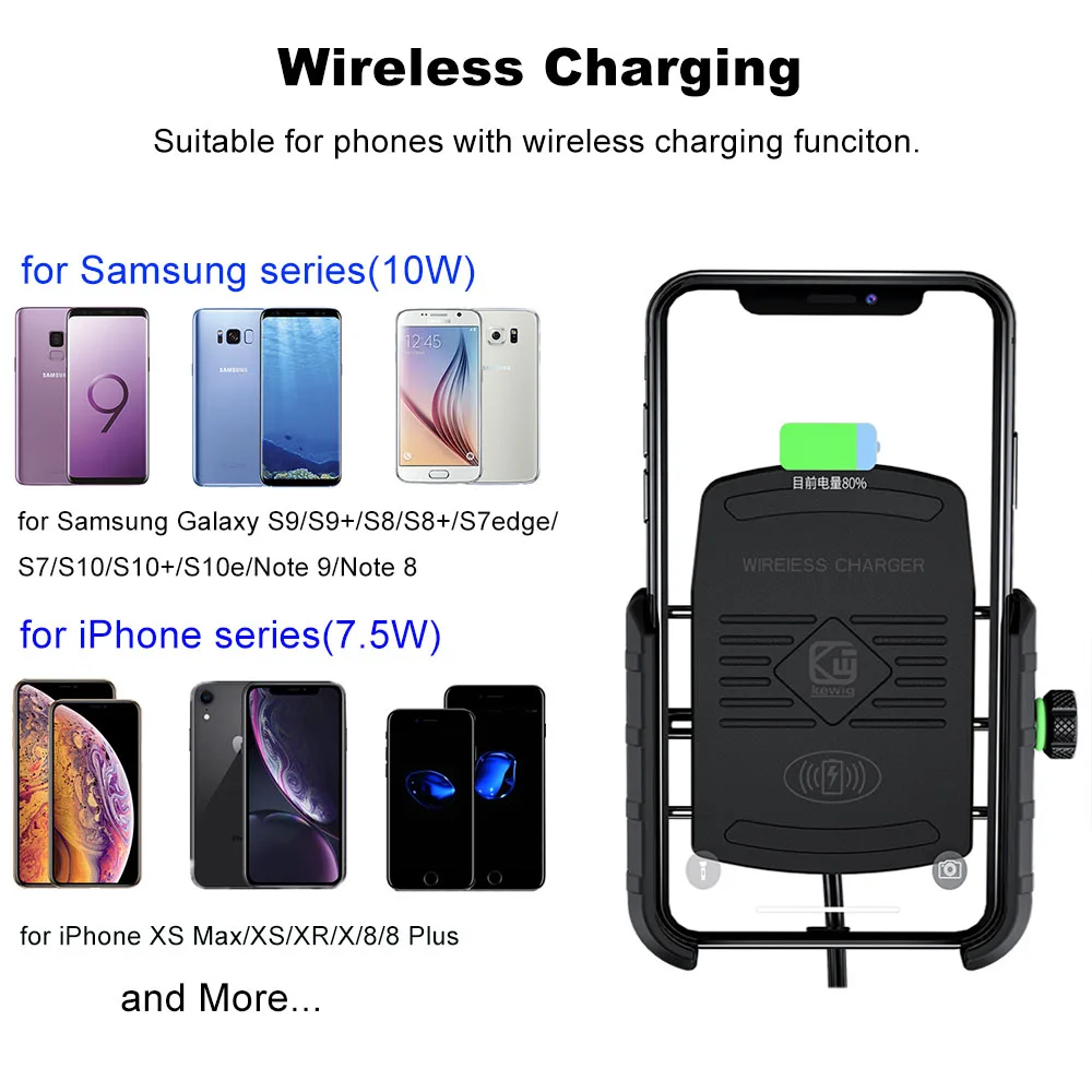 Беспроводное зарядное устройство для мотоцикла мобильный телефон держатель