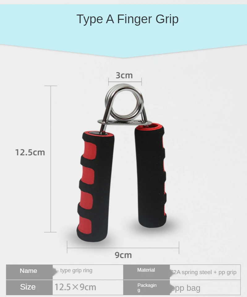 

A Type Hand Grip Strengthener Meter Hand Exercise&Rehabilitation Physical Therapy Foam Wrist Springle Grippers