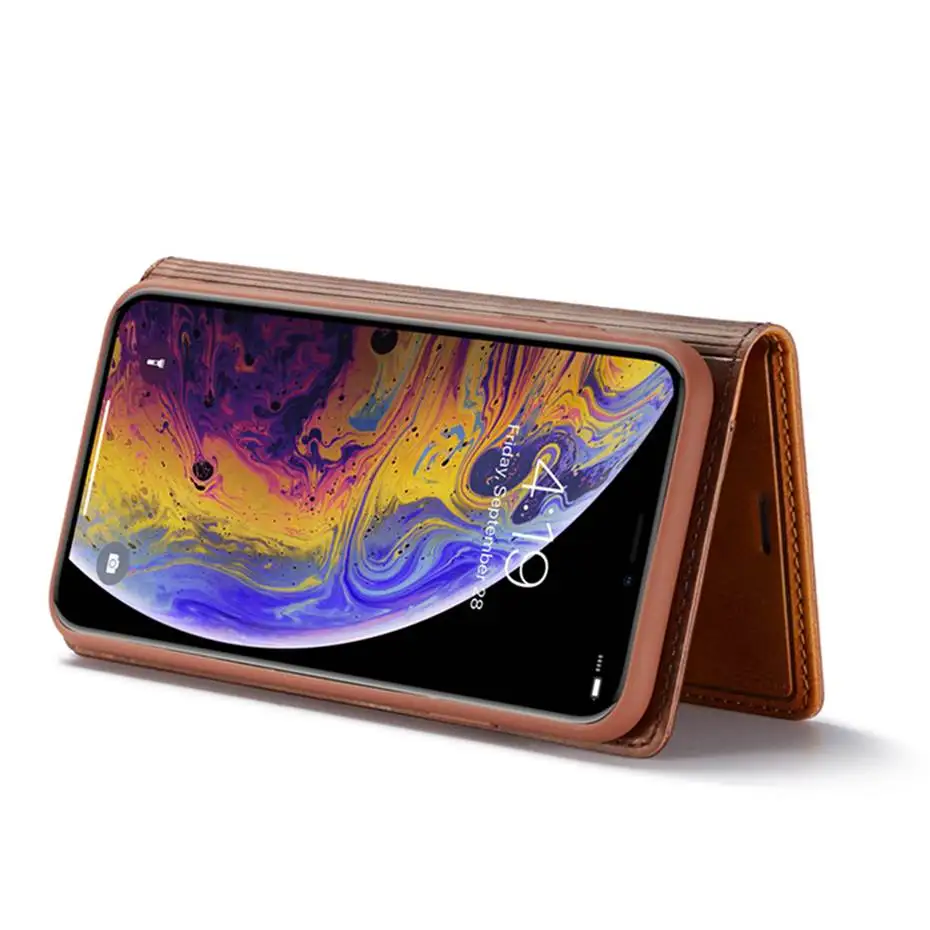 Роскошный кожаный флип-чехол смешанных цветов для IPhone X XS XR XS Max Phone Чехол для iPhone 6 6s 7 8 Plus, чехол-кошелек
