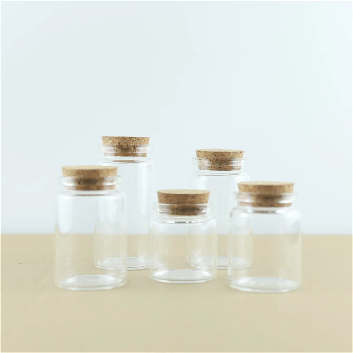 24 шт./лот диаметр 47 мм пробковые стеклянные бутылки банки для специй хранения