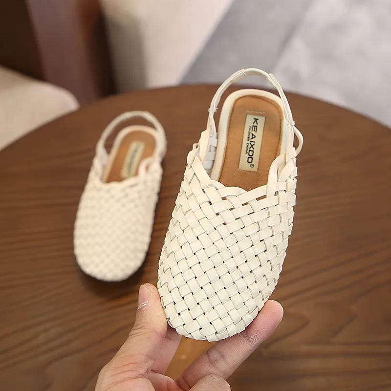 

Summer Sandals Children's Shoes Casual Slip On 2020 New Gril White/black Priness Shoes Sandals Summer For Children