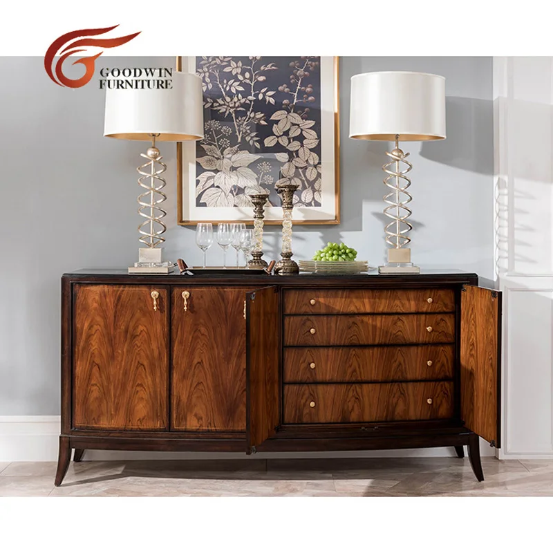 Sideboard Мебель для столовой обеденный стол и тканевый мягкий стул и домашний барный винный и стеклянный витринный чехол WA426 - Цвет: Sideboard