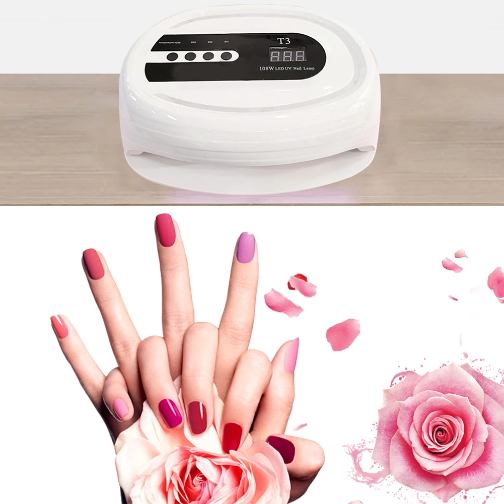 

108W Nail Dryer UV LED Nail Lamp 4 Mode Timing Curing Nail Gel Polish Light Manicure Nail Drying Varnish Lamp