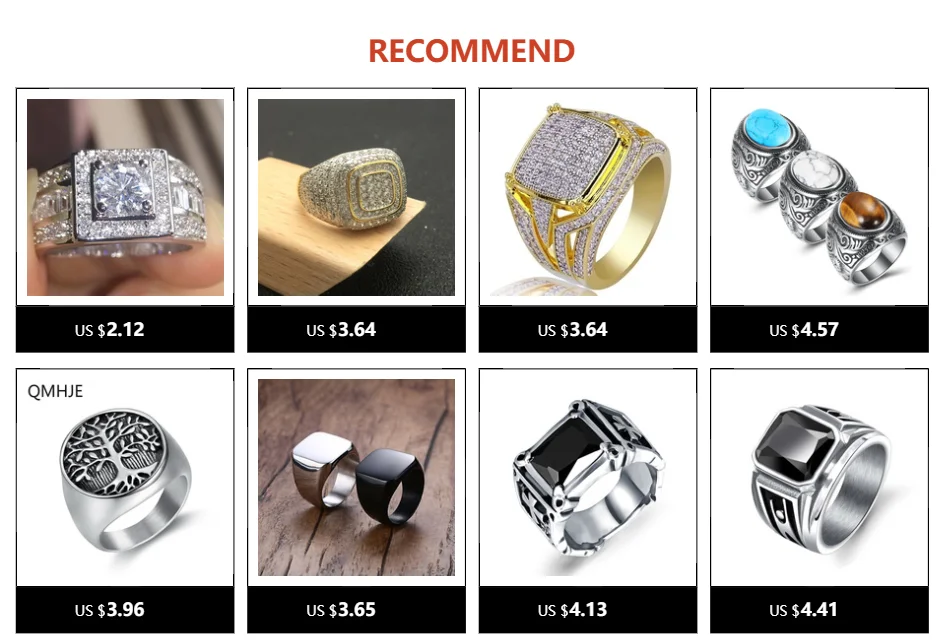 

1 New Clear Zircon Luxurious Round Men Ring Bijoux Color Wedding Band Male Rings Punk Hip Hop Jewelry Engagement Women Fashion