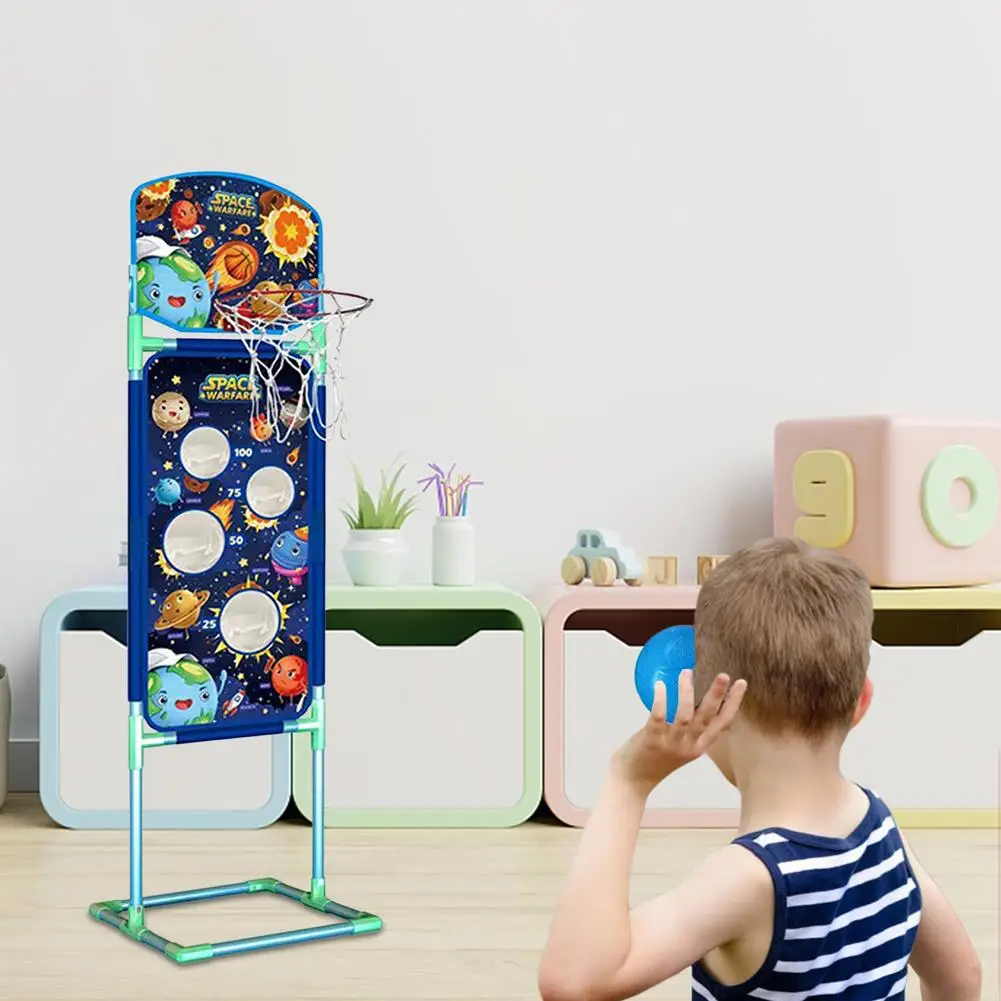 Игра "Стрельба по мишеням" 3-в-1 с пневматическими ружьями на пенных шариках, баскетбольными мячами 10 EVA и 3 кулачками для метания.