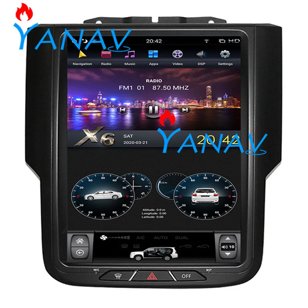 Автомобильный мультимедийный плеер 10 4 дюйма для dodge ram 2013 2018 GPS навигация