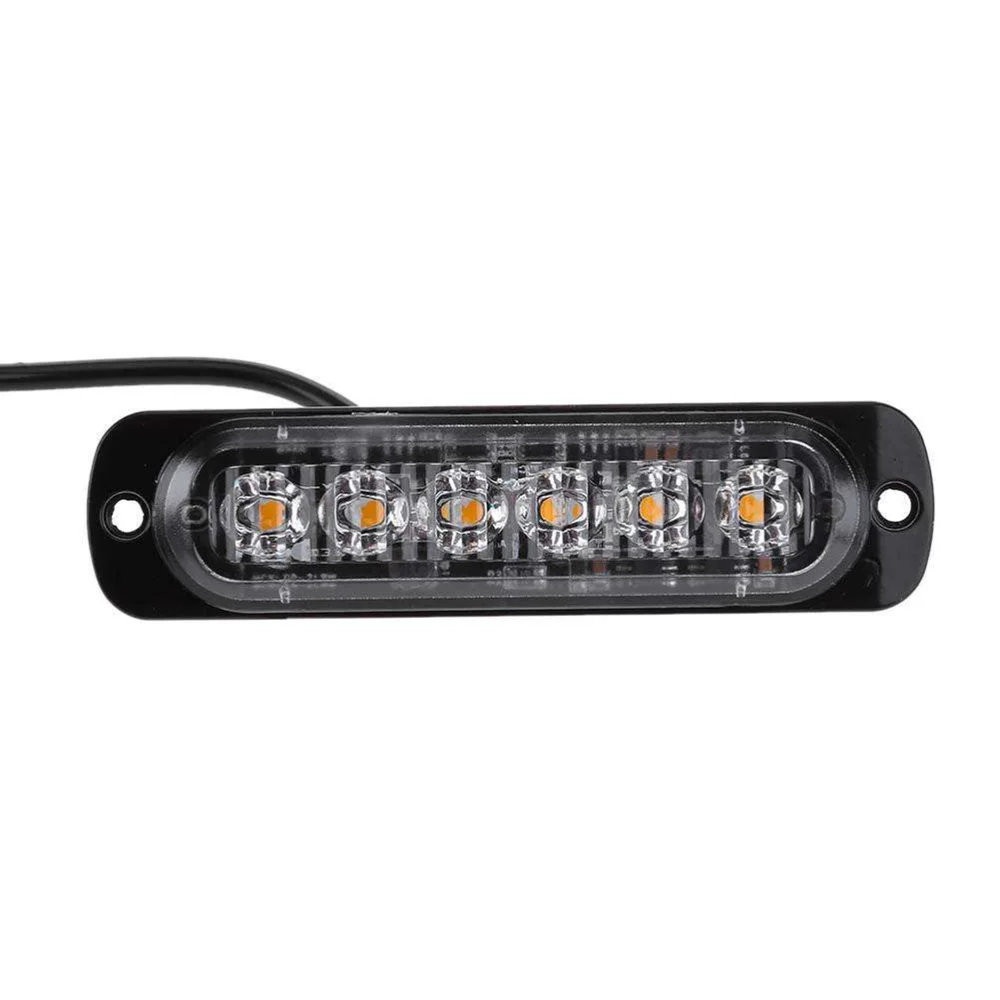18W 12-24V 6 светодиодов мерцающий светильник 18 режимов ультра-тонкий аварийного флэш