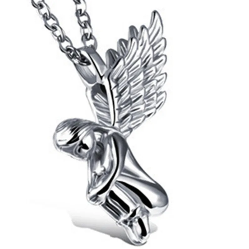 Модные Винтажные вечерние женские ожерелья с крыльями из нержавеющей стали |