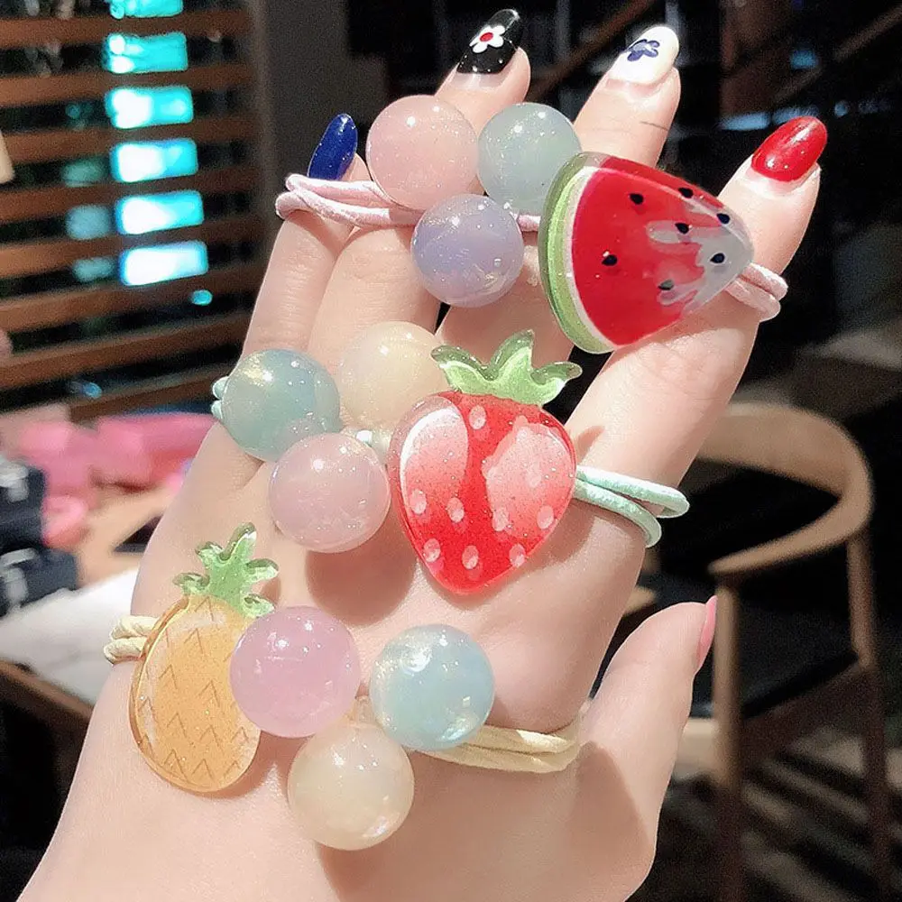 Корейские девушки милые фрукты заколка для волос кольцо креативный летний арбуз