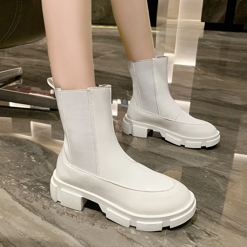 

Women Boots Ankle Shoes Autumn Botas Platform Boots Punk Gothic Ladies Ankle Boot Comfortable Shoes Casual Footwear Plus Size 43