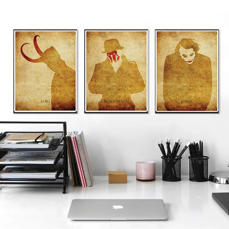 

Movie Star The Joker Oil Canvas Painting Prints Joke Comic Art Painting Wall Pictures for Living Room Home Decor Film Posters