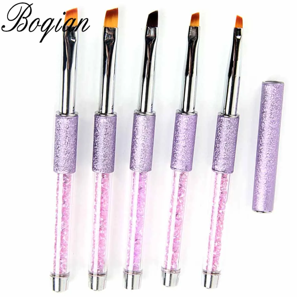 BQAN 1 шт.#2#4#6#8#10 Кисть для ногтей ручка для ногтей срезанная головка для рисования акриловый УФ набор кистей для рисования кисти для рисования советы для искусства
