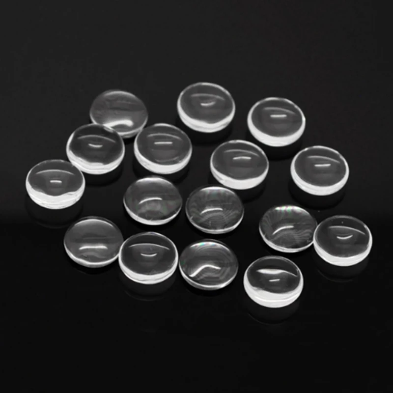 10 шт./лот 20 мм круглый плоский с обратной стороны прозрачное стекло кабошон время