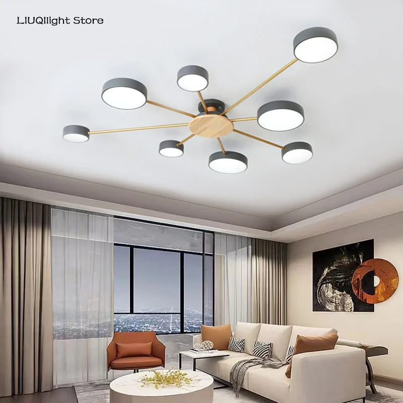 $21.00 Kitchen Lighting Wooden Bedroom LED Ceiling Lamp Living Room Hotel Iron Art Interior Decoration Lamp Wholesale