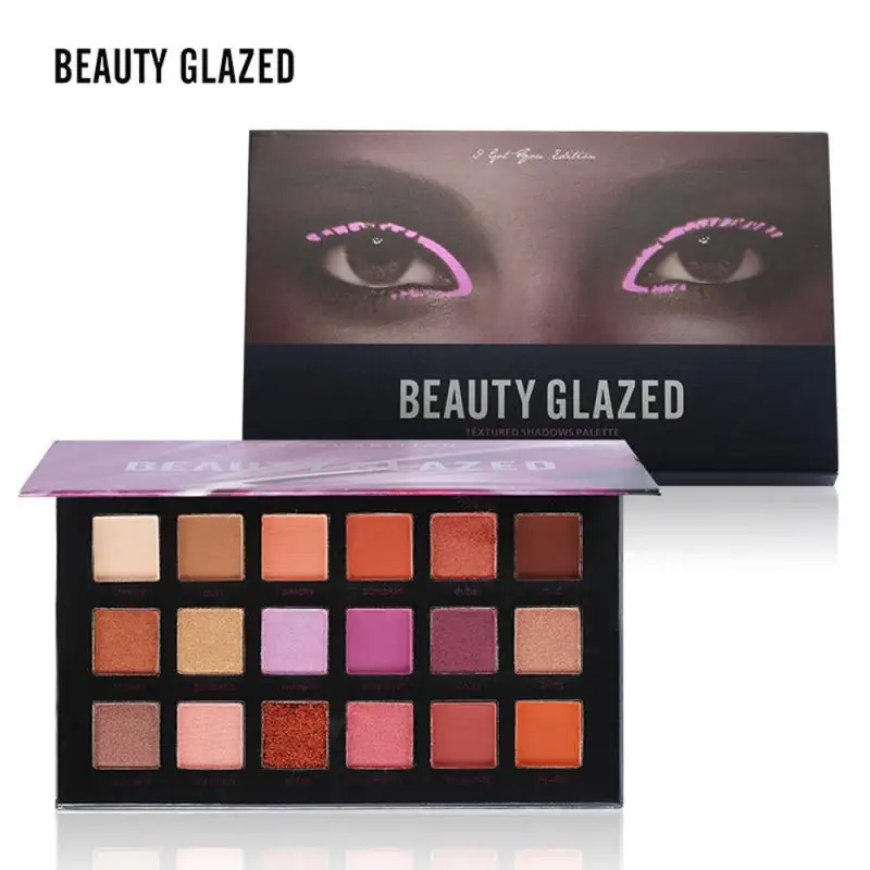 2019 Beauty Glazed матовые Перламутровые тени для век Палитра мерцающие Искусственные