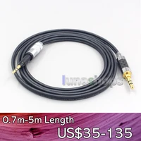 ln007122 2 5mm 3 5mm 4 4mm xlr black 99 pure pcocc earphone cable for sennheiser hd6 hd7 hd8 mix dj hd595