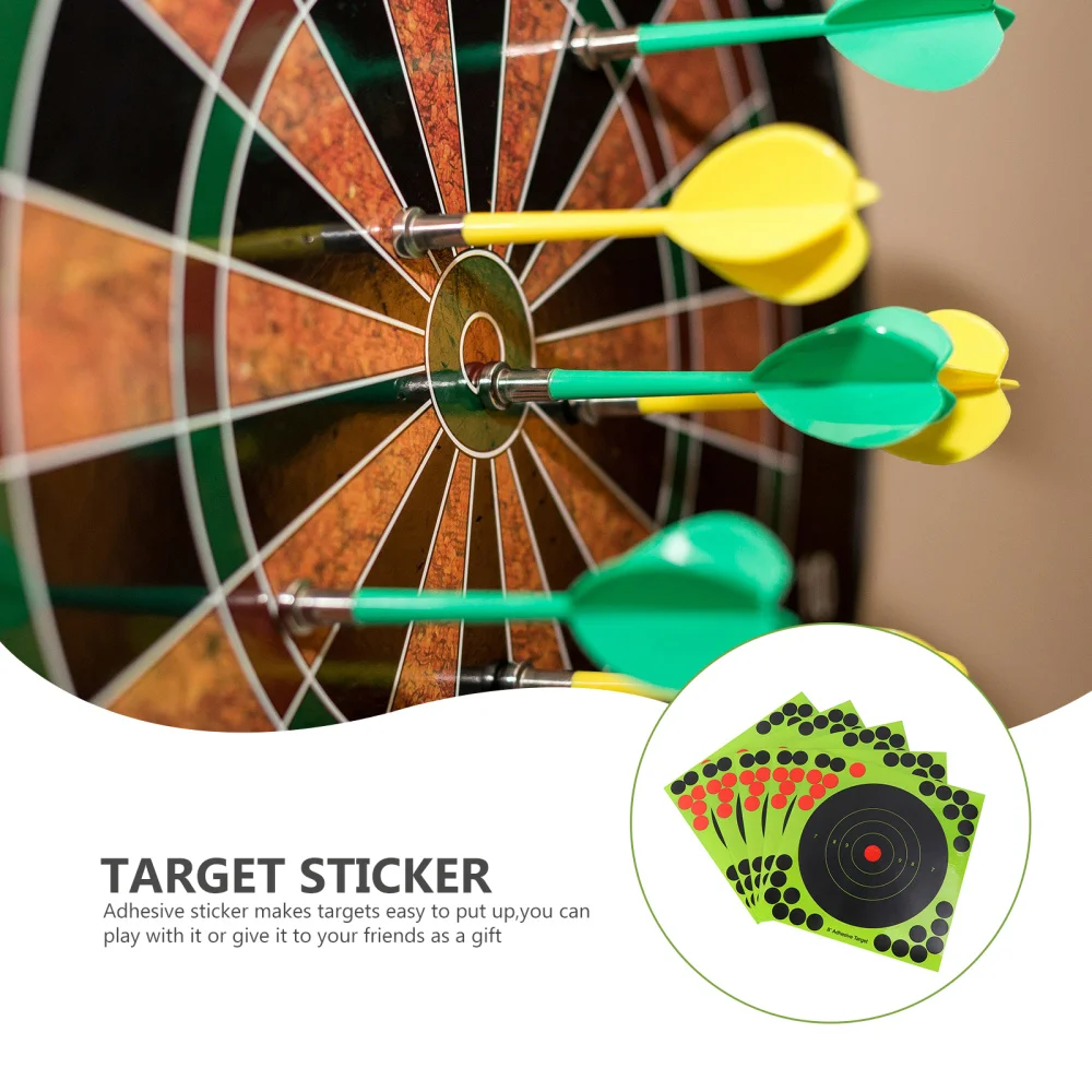 

25pcs Fluorescent Shooting Target Paper Stickers Adhesive Arrow Darts Aiming Stickers (Random Color)