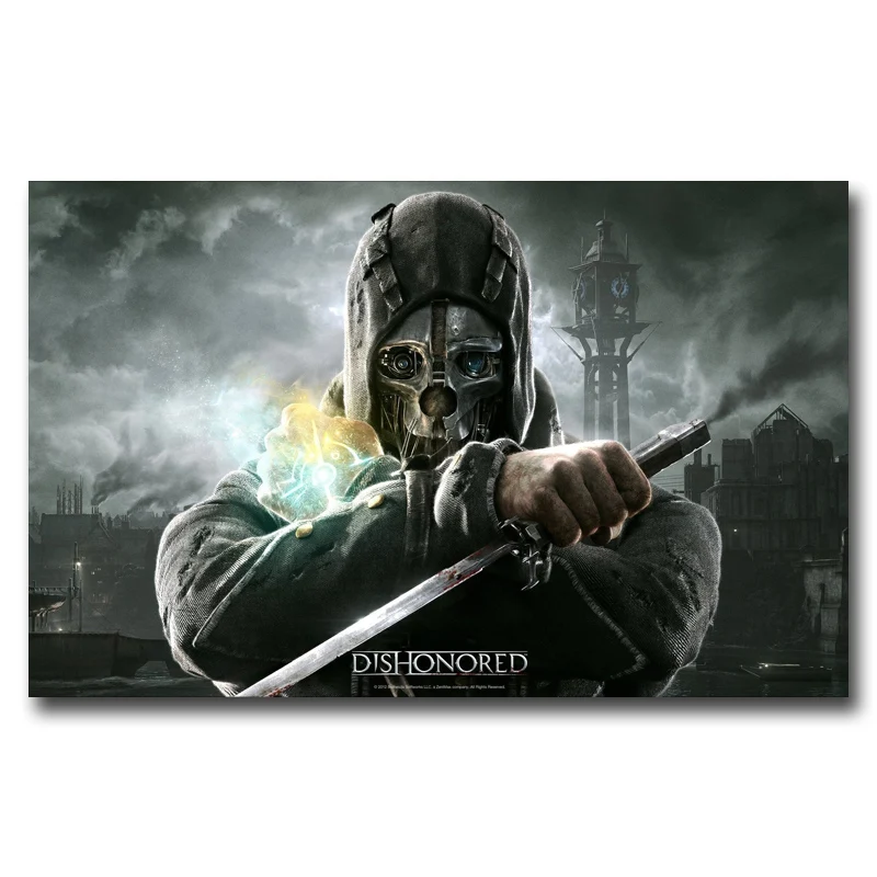 Dishonored видео игра плакаты и принты Искусство гостиная шелковая настенная