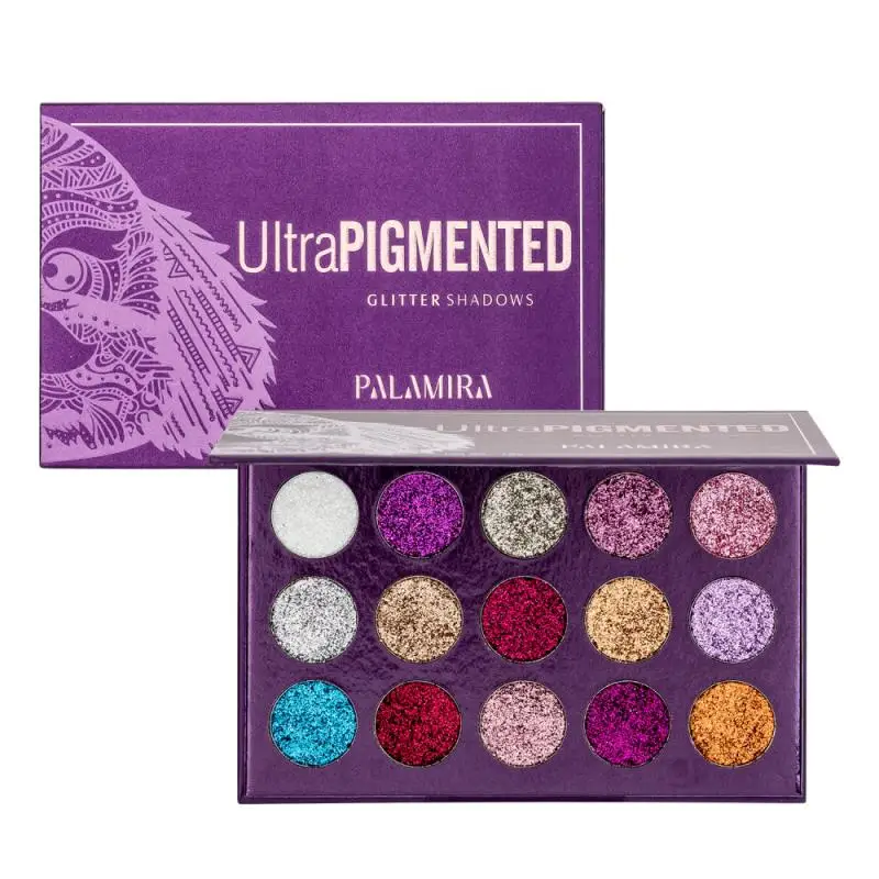 

Palamira Eye Shadow Palette 15 Colors Diamond Shimmer Glitter Easy to color Waterproof Long Lasting Soft Durable Eyes Makeup