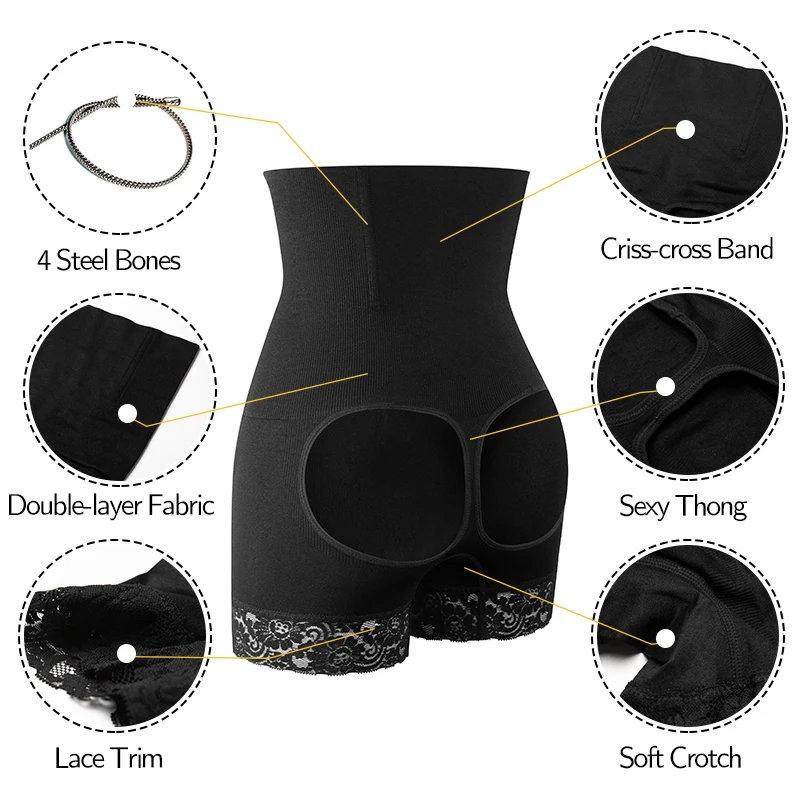 Женские трусики с высокой талией нижнее белье трусики-стринги шорты эффектом