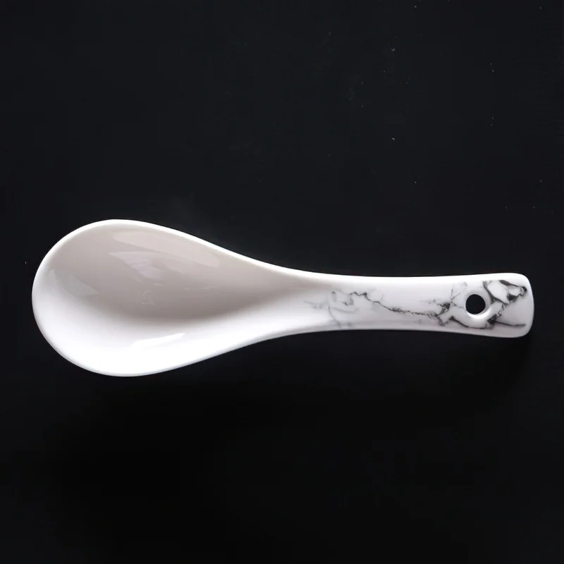 

Bone China Spoon Marbling Scoop Utensil Ladle Dinner Ceramic Tableware Dipper Dinnerware Cutlery Restaurant Home Kitchen Supplie