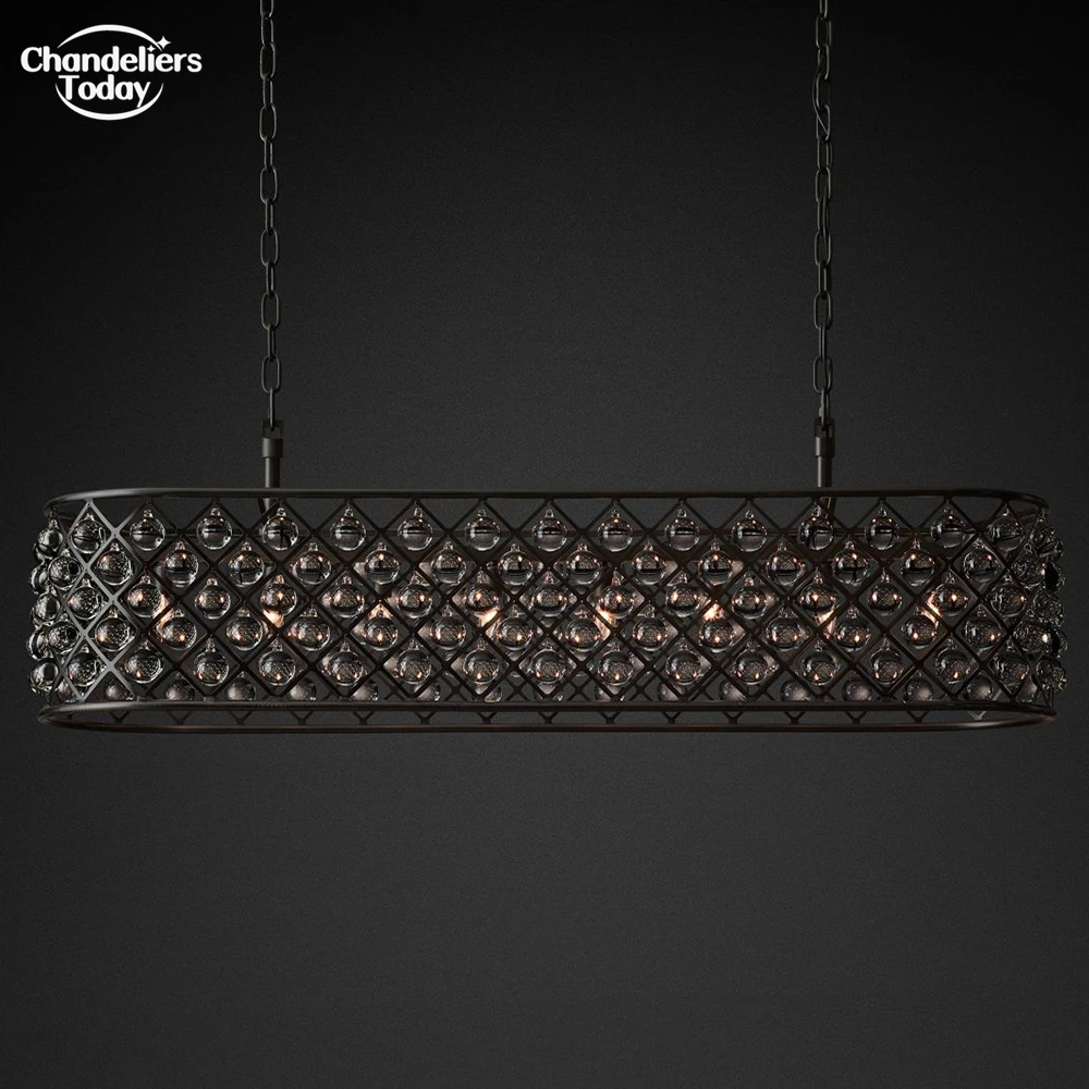 Роскошные винтажные Кристальные люстра Висячие светильники с каплями слезы