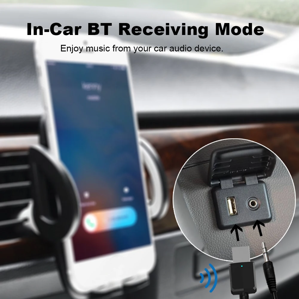 Беспроводной стереоприемник с Bluetooth и адаптером для музыки 3 5 мм выходом USB