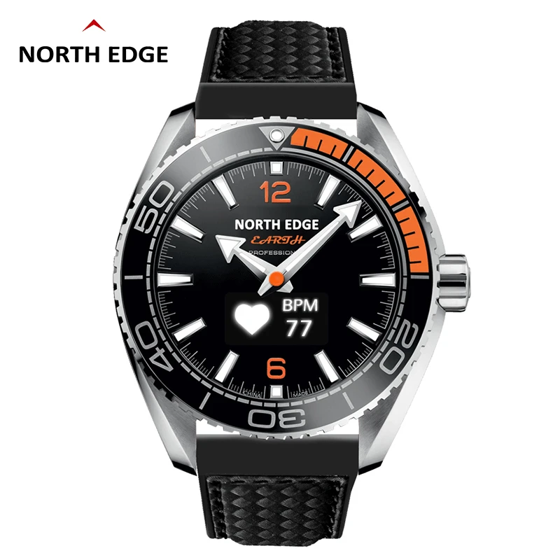 Спортивные Смарт часы North Edge с таймером Bluetooth пульсометром шагомером поплавком