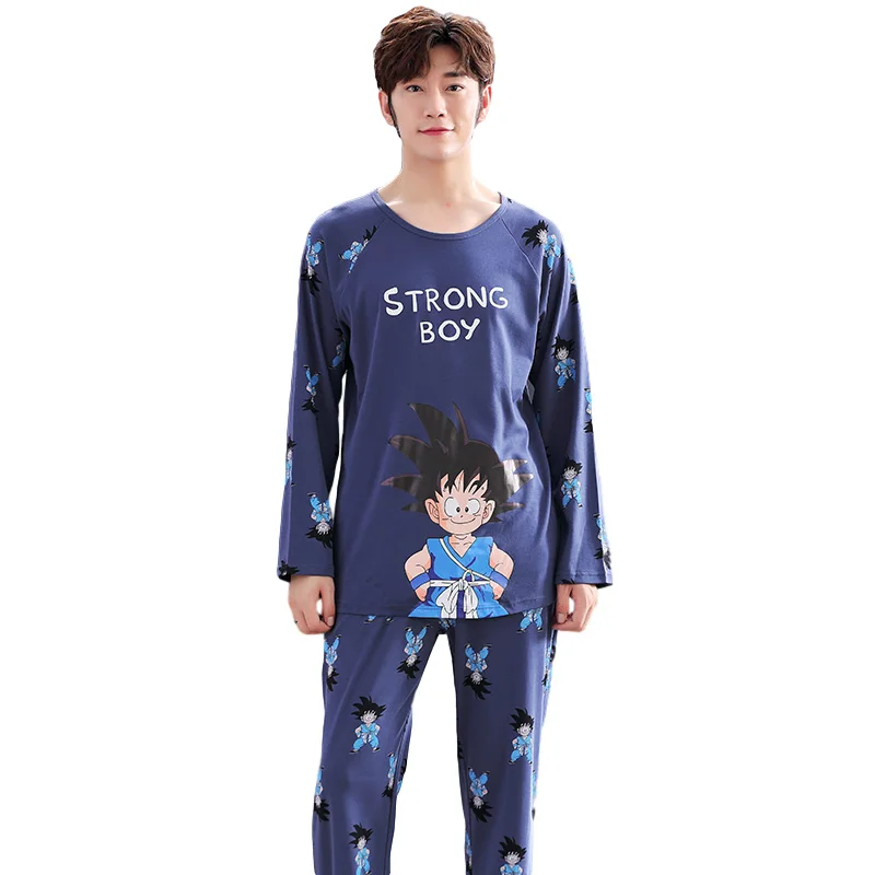 Cartoon Dragonball SONG 2021 New Spring Summer Pajama Sets For Men Women Pure Cotton Japan Style Home Wear Or Travel Pyjamas
