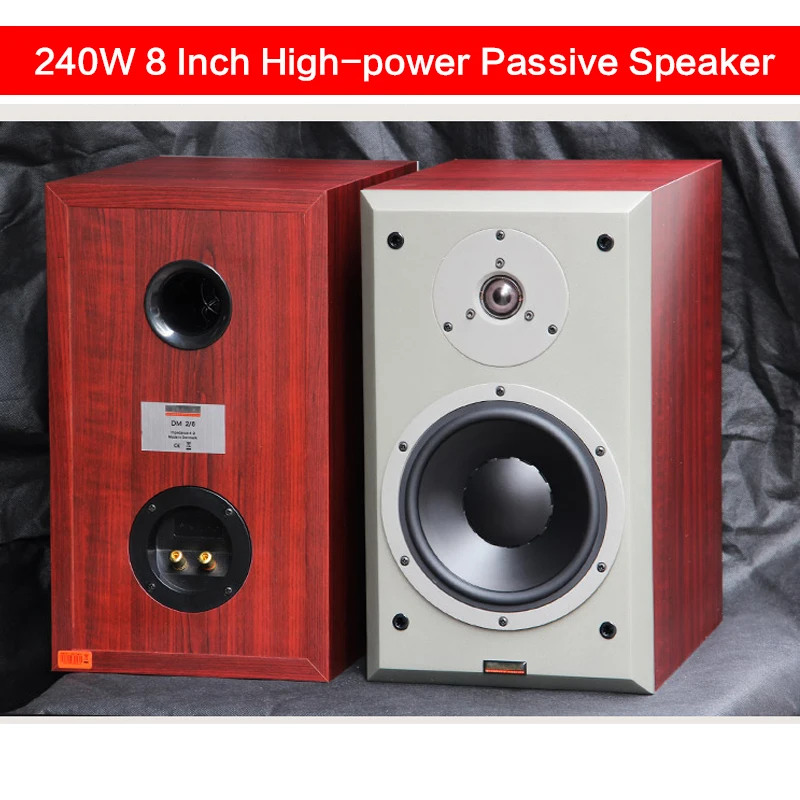 

240W 8 Inch High-power Passive Speaker Home Theater HiFi Bookshelf Audio Fever Desktop Front Monitor Speaker High Fidelity