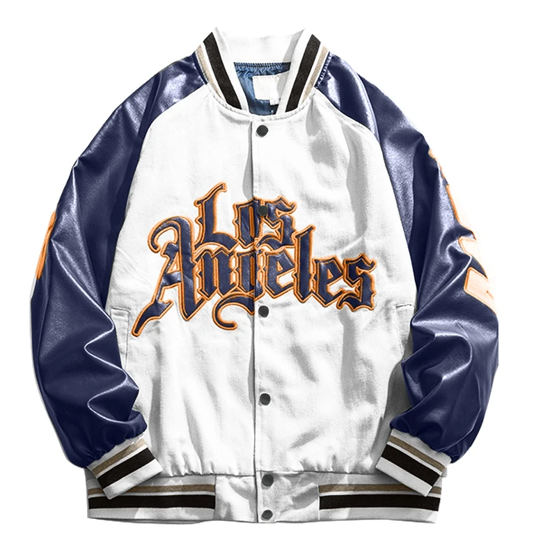 

Women's Coat Embroidery Baseball Jacket Couple Bomber Style Varsity Hiphop Street ins Autumn And Winter Couple Jackets 2021 New