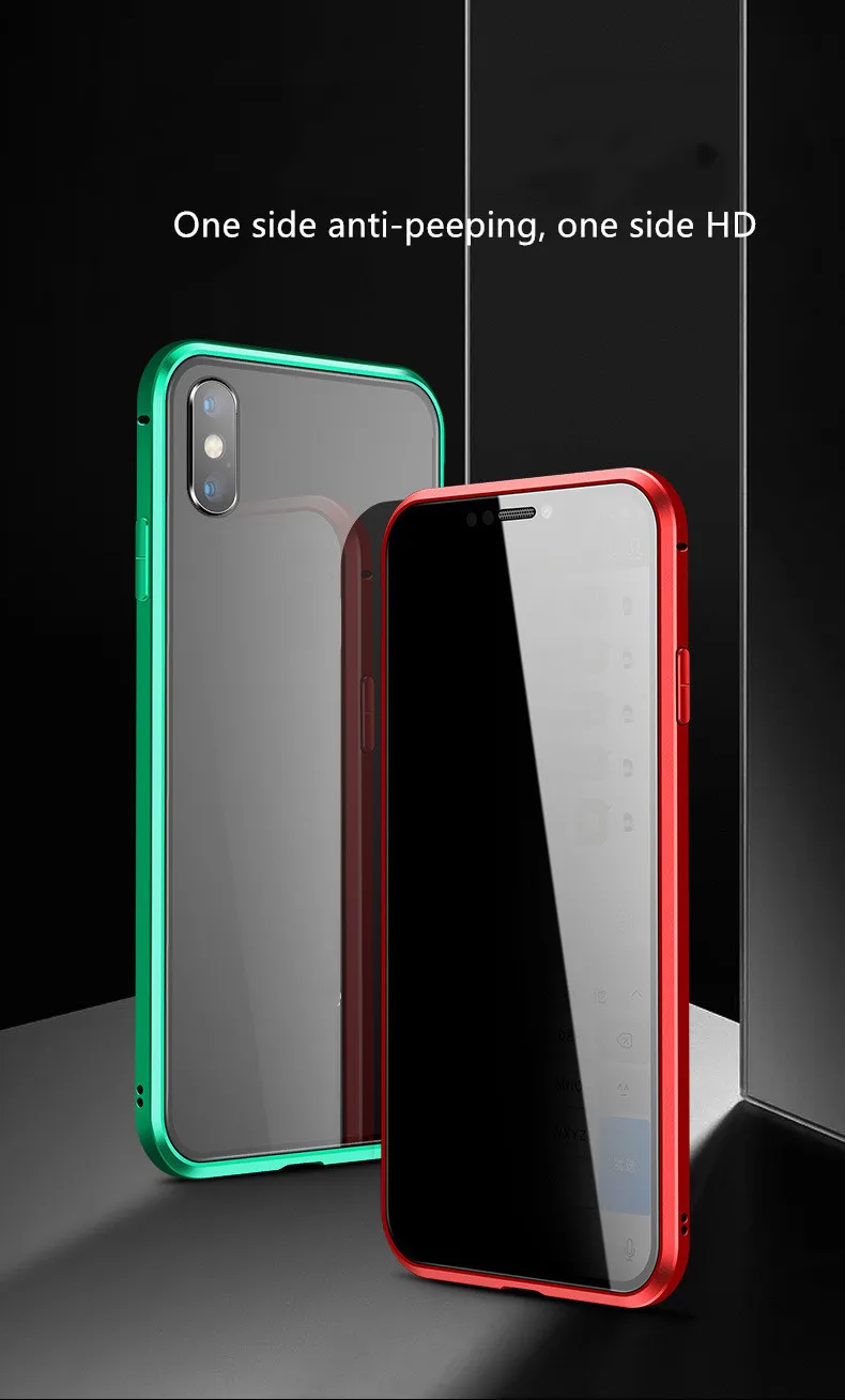 Huawei P20 анти-пип двойное стекло в рамке мобильный телефон оболочки все включено металлическая рамка Магнитный чехол для телефона