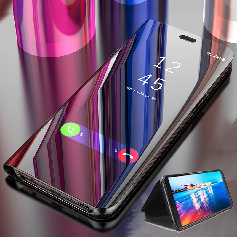 Противоударный чехол для huawei P30 роскошное умное зеркало откидная крышка Pro P30Pro