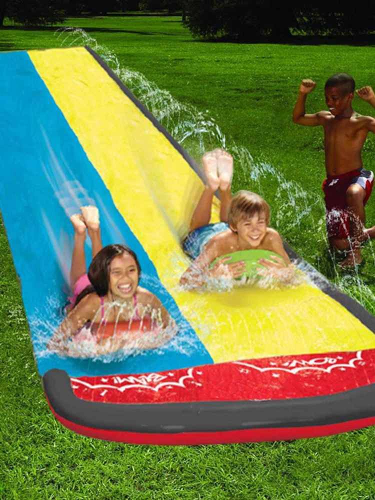 

Summer Water Slide Toys Children's Swimming Pool Children Double Water Slide Spray Summer Toy For Outdoors