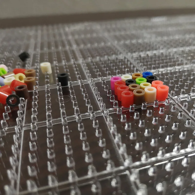 Yantjouet 5 мм Хама бусины Pegboard детская игрушка 69x49dot головоломка прозрачная доска