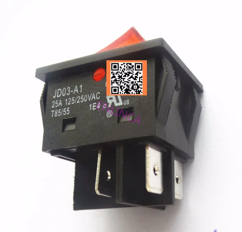2 шт. JD03 JD03-A1 25A 250VAC тумблер кнопки | Электронные компоненты и принадлежности