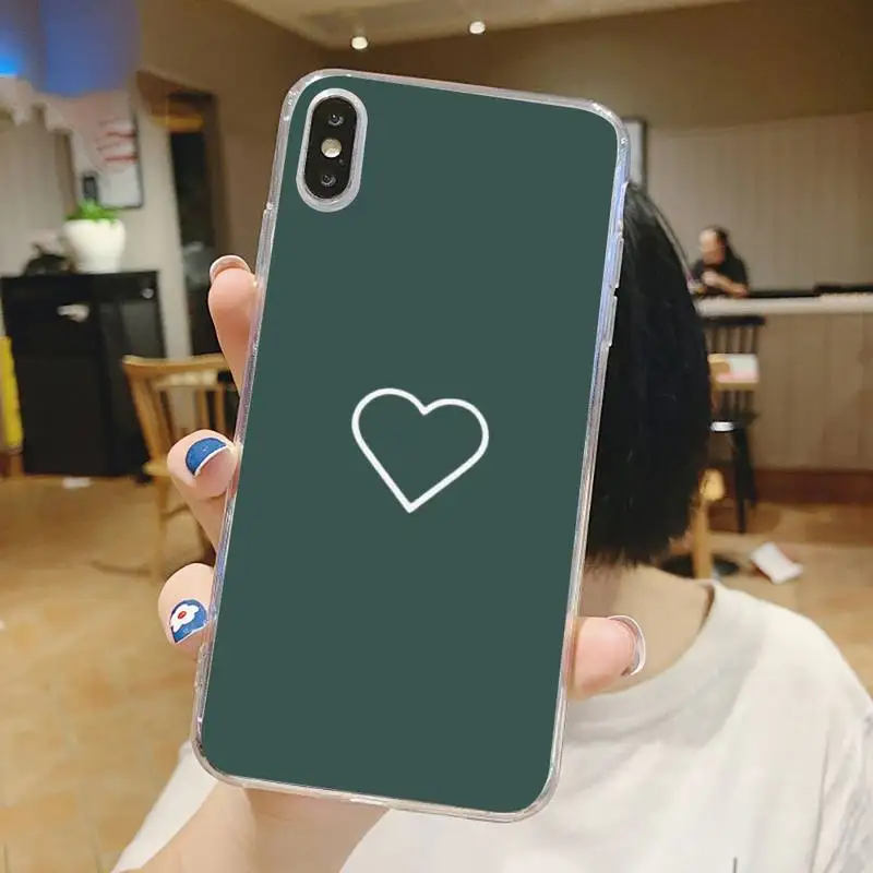 

Lovely color pattern Phone Case Transparent for iPhone 6 7 8 11 12 s mini pro X XS XR MAX Plus
