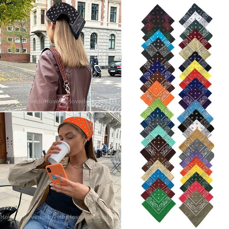 Винтажная богемная Бандана с принтом шарф повязка для волос девочек Женская на