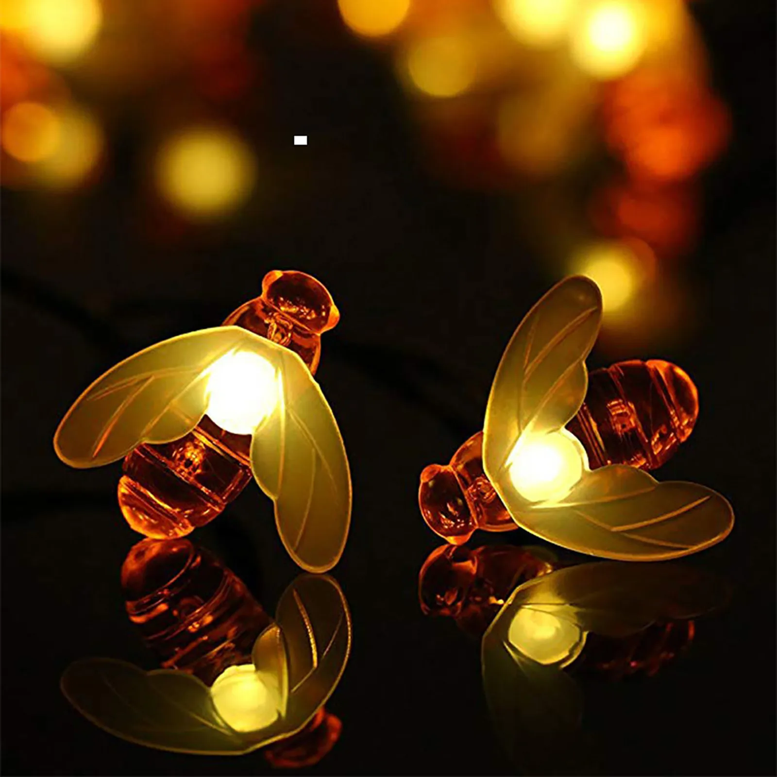

Mini Honey Bee Shape Led String Lights Outdoor LED Solar Waterproof Lights Decoration Patio Holiday Party Garden Led Decor D9