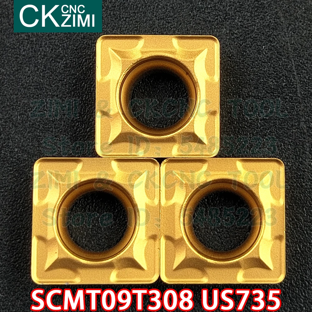 

SCMT09T308 US735 scmt32,52 US735 карбидная вставка внешний внутренний токарный инструмент CNC металлический токарный инструмент SCMT 09T308 для стали
