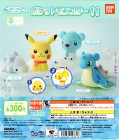 bandai genuine gacha toys pokemon pikachu snom cubchoo lapras cute action figure toys