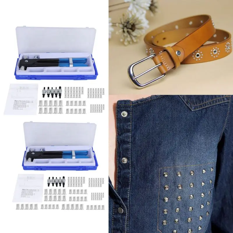

Multifunction 86/106 Pcs Hand Rivet Nut Installer Riveter Kit Threaded Nut Rive Wrench Bal Tool Set Powerful Repair