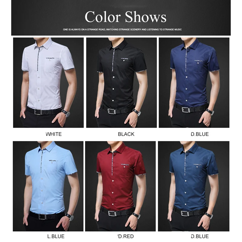 Browon планка модные дизайнерские мужские рубашки с коротким рукавом размера плюс